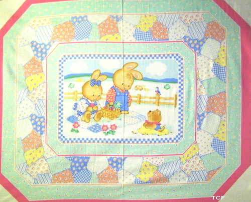Bunny Daze Quilt Wall Fabric Panel